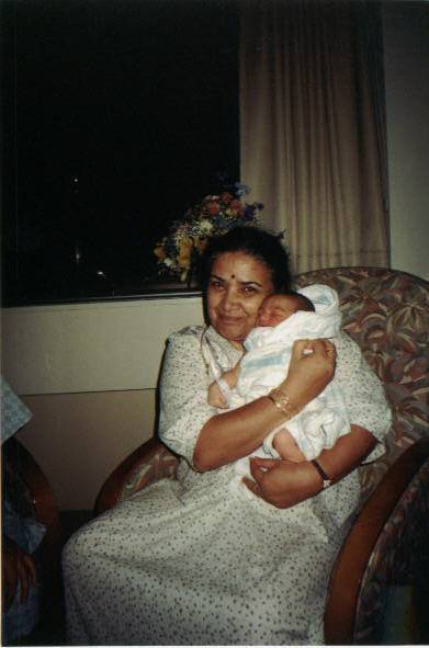 A grandmother and baby; Actual size=240 pixels wide